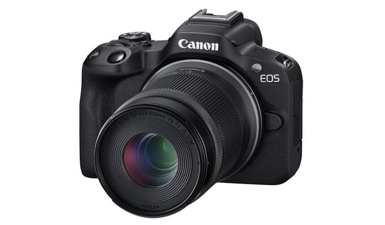 Canon EOS R50 APS-C Mirrorless Camera with RF-S 18-45mm and RF-S 55-210mm Lenses - Black