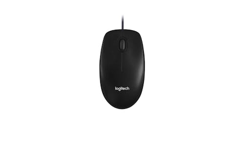Logitech M100R USB Full Size Wired Optical Corded Mouse - Black (910-006765)