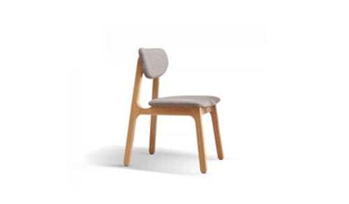 Arisa Solid Oak Dining Chair With Grey Color Fabric Cushion.jpg