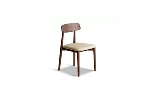 Willow Solid Walnut Dining Chair With Milktea Color Cushion Seat.jpg