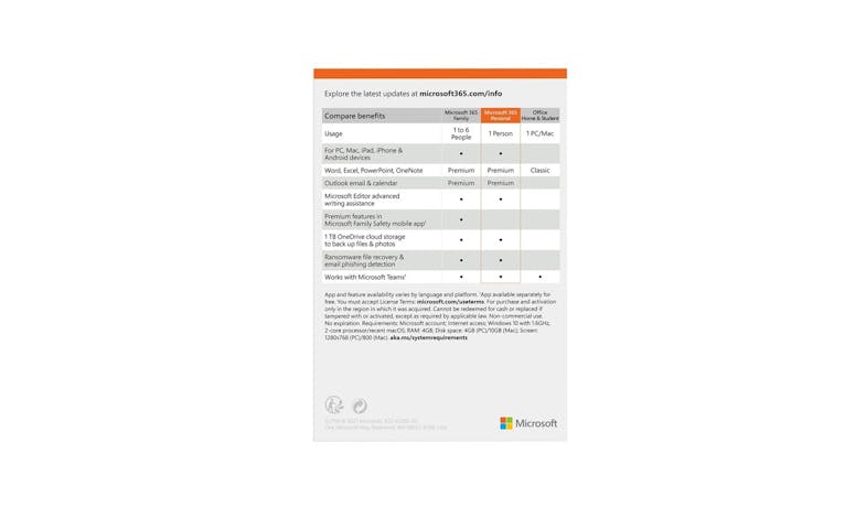 Microsoft Office 365 Personal ESD QQ2-01195 (15 Months Subscription) Extra 3 Months