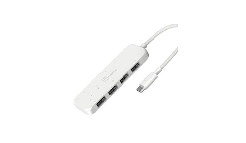 j5 Create Eco-Friendly USB-C® to 4-Port Type-A Gen 2 Hub - White