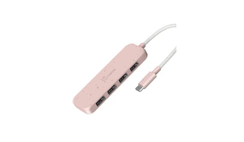 j5 Create Eco-Friendly USB-C® to 4-Port Type-A Gen 2 Hub - Rose
