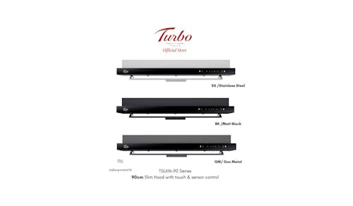 Turbo 90cm Range Hood with Touch & Sensor Control TSL616 902 Series - Matt Black