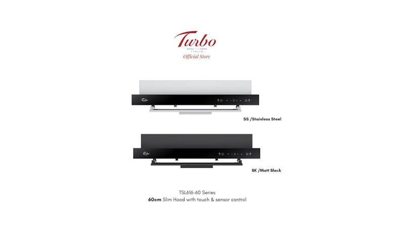Turbo 60cm Range Hood with Touch & Sensor Control TSL616 602 Series - Stainless Steel