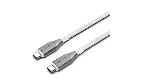 Cygnett CY4675 1M Armoured USB-C to USB-C Cable - White