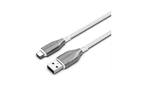 Cygnett CY4684 2M USB C to USB A Armoured Cable - White
