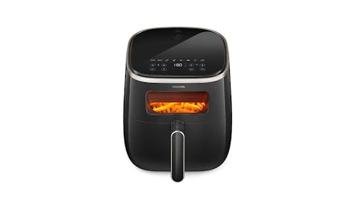 Philips HD9257/80 Airfryer 5.6L with Digital Window and Rapid Air Technology - Black