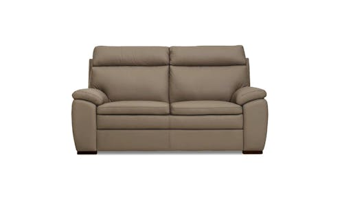 IMGSORRENTO 2.5 Seater High Back Leather Sofa (T414 Pebble/Espresse)
