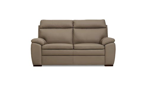 IMGSORRENTO 2.5 Seater High Back Leather Sofa (T414 Pebble/Espresse)