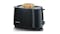 Severin AT 2287 Automatic Bread Toaster with Bun Warmer - Black (Front View)