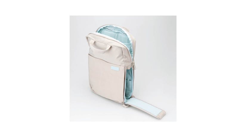 Elecom BM-OF04BE off toco Backpack - Sand Beige (Side Pocket)
