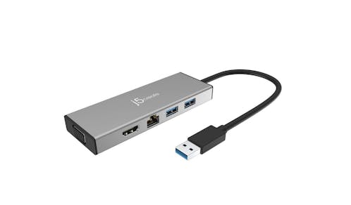 J5 JUD323S USB 3.0 5-in-1 Mini Dock for Surface - Silver