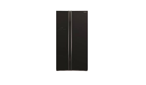 Hitachi SXS R-S700PMS0600L Side By Side Refrigerator - Glass Black