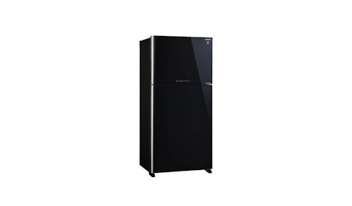 Sharp 600L Top Refrigerator - Black SJ-PG60P2 (Front View)