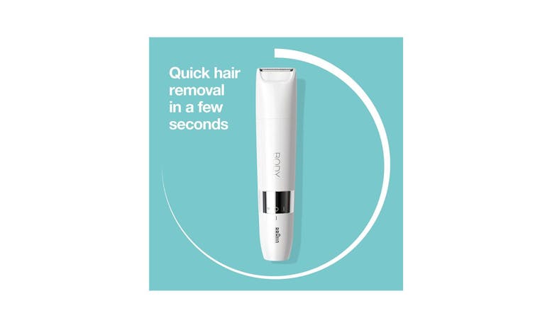 Braun Body Wet & Dry Mini Trimmer with Trimming Comb - White (BS1000)