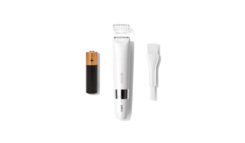 Braun Body Wet & Dry Mini Trimmer with Trimming Comb - White (BS1000) - Set View
