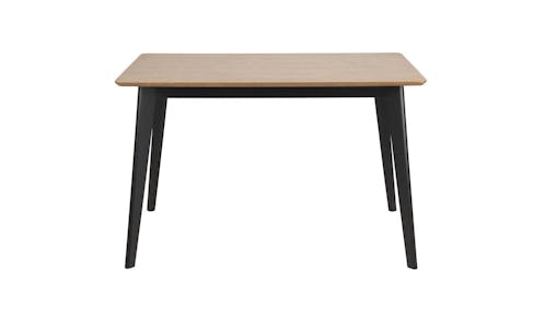 Urban Roxby 120cm Dining Table - Veneer Oak/Black (88004) - Front View