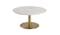 Urban Corby 90cm Round Marble Coffee Table - White (19560) - Front View Urban Corby 90cm Round Marble Coffee Table - White (19560) - Front View