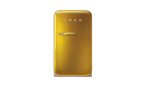 Smeg (FAB5RDGO5) 34L 50's Style 1-Door Mini Fridge - Gold (Front View)