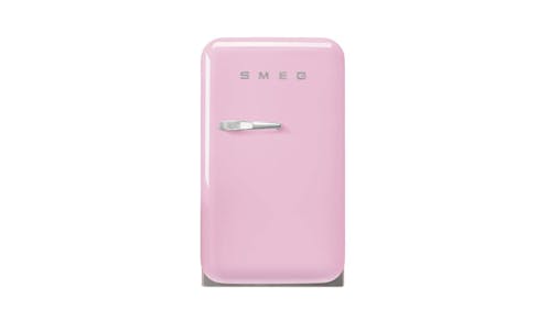 Smeg (FAB5RPK5) 34L 50's Style 1-Door Mini Fridge - Pink (Front View)