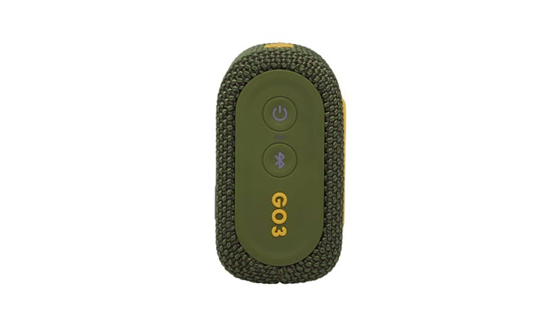 JBL GO 3 Portable Waterproof Speaker - Green - Bottom View