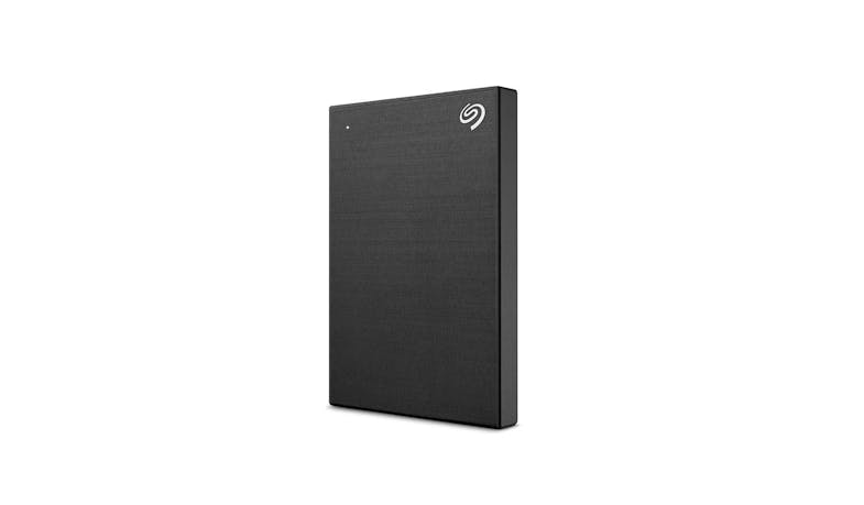 Seagate One Touch STKY1000400 1TB External Hard Disk Drive - Black (Side View)