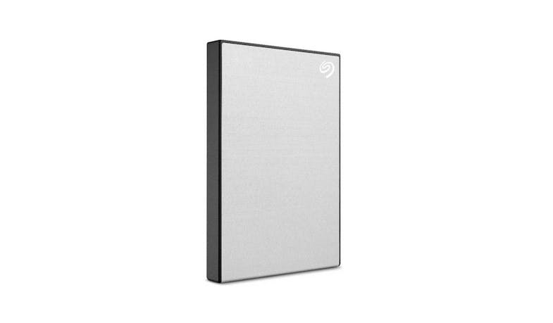 Seagate One Touch STKZ4000401 4TB External Hard Disk Drive - Silver (Side View)