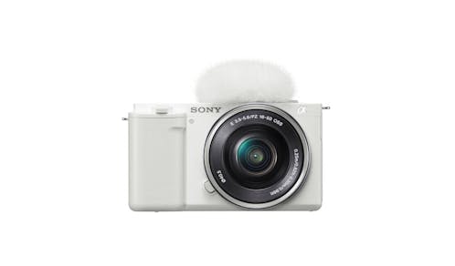 Sony DSC ZV-E10L Interchangeable-lens Vlog Mirrorless Camera Body With 16-50mm Power Zoom Lens - White (Main)