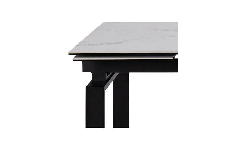 Urban Huddersfield Ceramic Top Extension Dining Table - White  (Angle View)