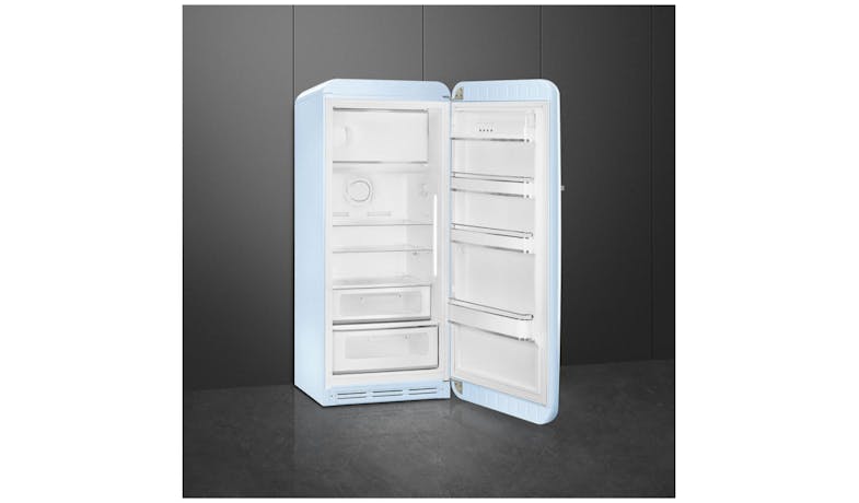 Smeg 50s Style 270L Right Hand Hinge Fridge with Icebox Refrigerator FAB28RPB5UK - Pastel Blue