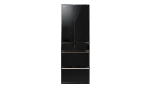 Hitachi R-HWS540RS-XK 416L 6-Doors Refrigerator - Crystal Black