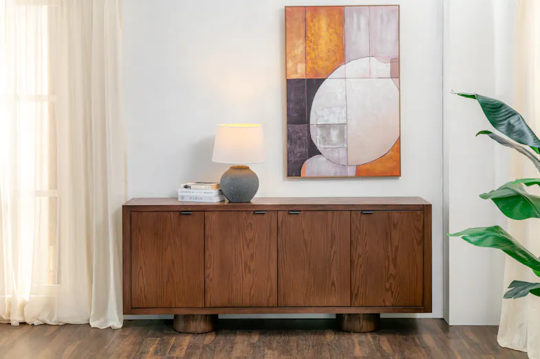 Buckle Buffet Cabinet - Chocolate Buckle Buffet Cabinet - Chocolate