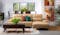 Cosmo Full Leather 2 Seater L-Shaped Sofa - Pumpkin Cosmo Full Leather 2 Seater L-Shaped Sofa - Pumpkin
