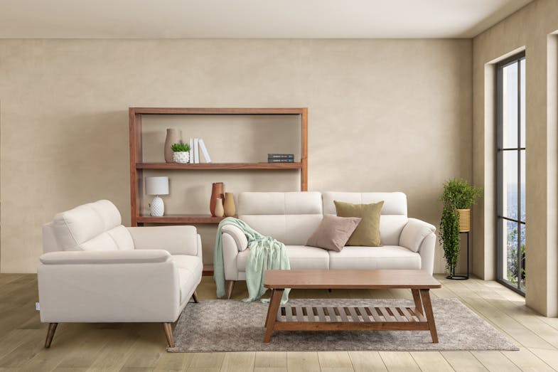 Ziano Std Fabric Upholstery 3 seater - Off White Ziano Std Fabric Upholstery 3 seater - Off White