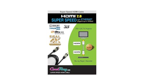 Coolray CR-HH200201 24K Gold Plated HDMI 2.0 2M Cable