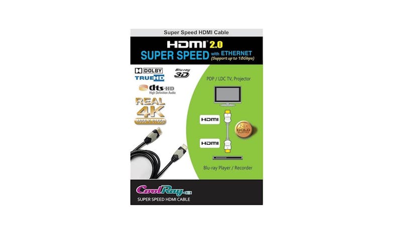 Coolray CR-HH200201 24K Gold Plated HDMI 2.0 2M Cable Coolray CR-HH200201 24K Gold Plated HDMI 2.0 2M Cable