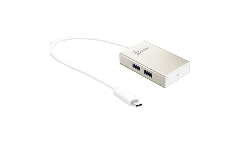 J5 Create USB Type-C 4-Port HUB - White - 01 J5 Create USB Type-C 4-Port HUB - White - 01