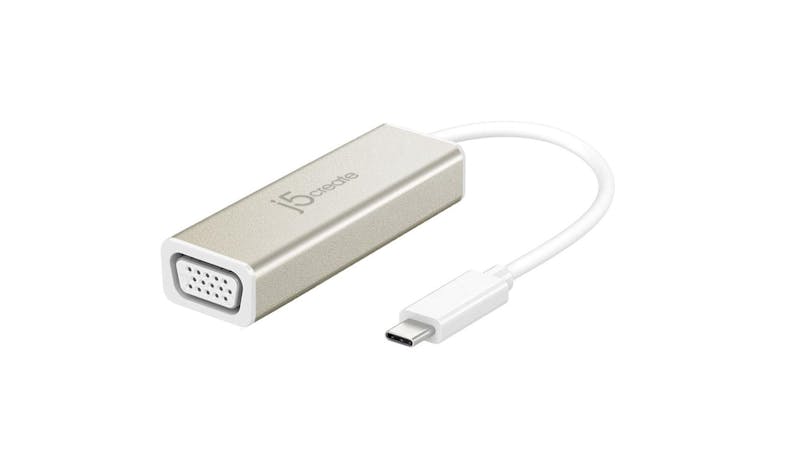 J5 JCA111 USB Type-C to VGA Adapter - White J5 JCA111 USB Type-C to VGA Adapter - White