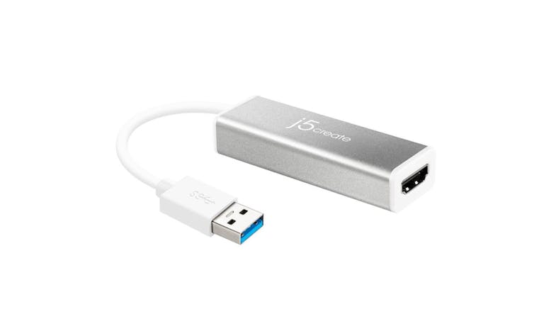 J5 Create USB 3.0 HDMI Slim Display Adapter - Grey - 01 J5 Create USB 3.0 HDMI Slim Display Adapter - Grey - 01