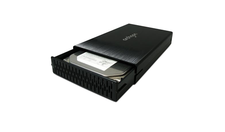 Archgon 3.5" SATA to USB 3.0 HDD Enclosure - Black - 02