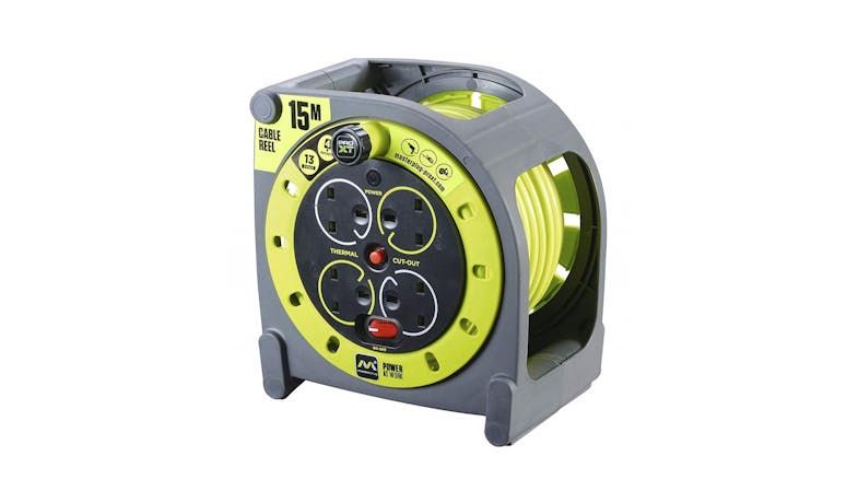 Masterplug 15M Cassette Cable Reel - Green - 01 Masterplug 15M Cassette Cable Reel - Green - 01