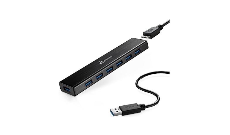 J5Create USB™ 3.0 7-Port HUB - Black J5Create USB™ 3.0 7-Port HUB - Black