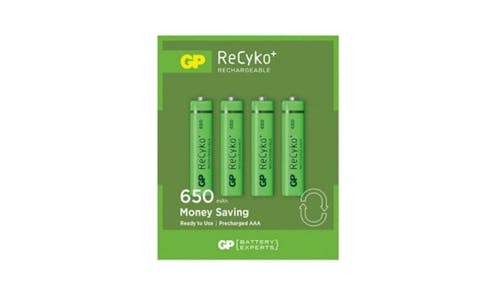 GP Recyko+ AAA 650mAh Rechargeable Battery 4pc