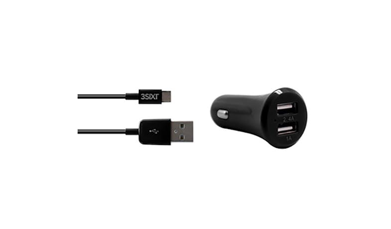 3SIXTY Dual USB Car Charger 3.4A - Micro USB - Black 3SIXTY Dual USB Car Charger 3.4A - Micro USB - Black