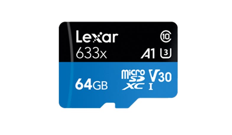 Lexar 633x 64GB UHS-I microSD Card - Black/Blue_01 Lexar 633x 64GB UHS-I microSD Card - Black/Blue_01