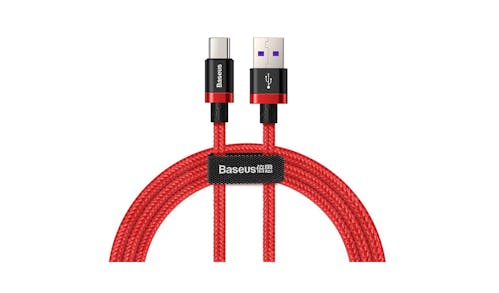 Baseus Type-C 1m 5A Super Charge USB Cable - Red-01