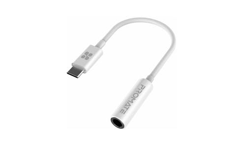 Promate AuxLink-C USB-C to 3.5mm AUX Adapter - White-01