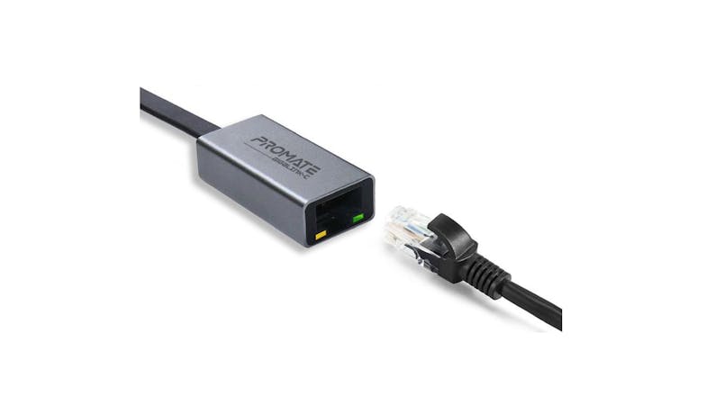 Promate GigaLink-C USB-C to Gigabit Ethernet Adapter - Grey-02