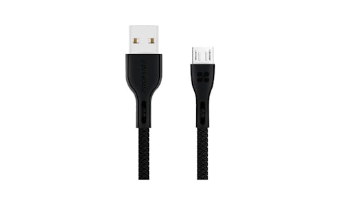 Promate PowerBeam-M Micro USB to USB 2.0 Cable - Black-01